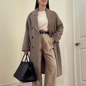 Everlane Double Breasted Wool Blend Coat
